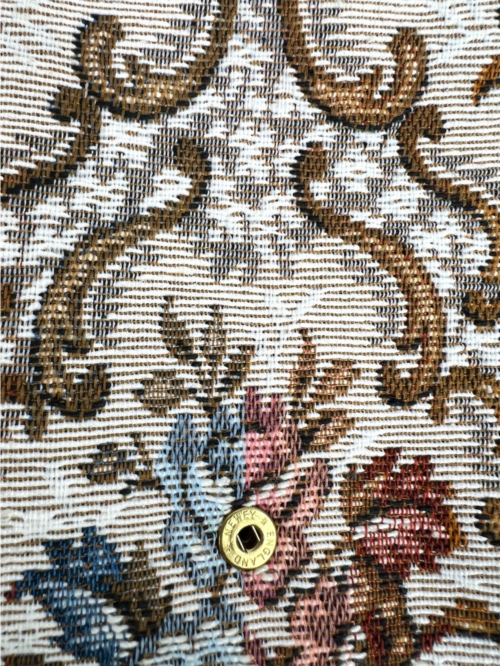 Vintage Made In England Tapestry Mini Shoulder Bag size S/M Beige Multi Floral - Picture 5 of 13